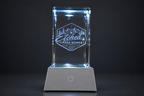 3D Crystal Logo Award | Custom Engraved Corporate Gift with LED Base